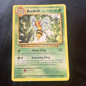 Pokémon - Rare Beedrill card